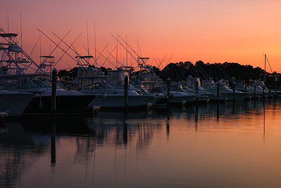 Fishing boats at Indian River Inlet Marina, Delaware